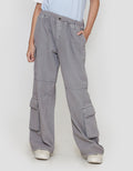 Nevada Denim Pocket Flip Cargo Washing Celana Panjang Anak Perempuan