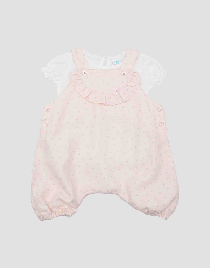 Pipiniko Heart Print Overall Set Anak Perempuan