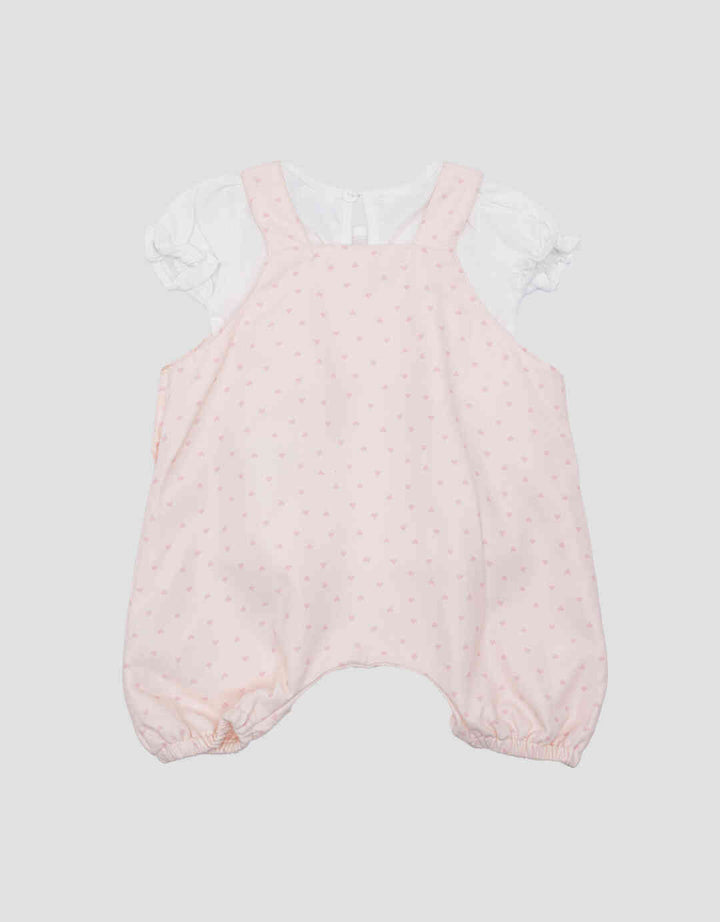 Pipiniko Heart Print Overall Set Anak Perempuan