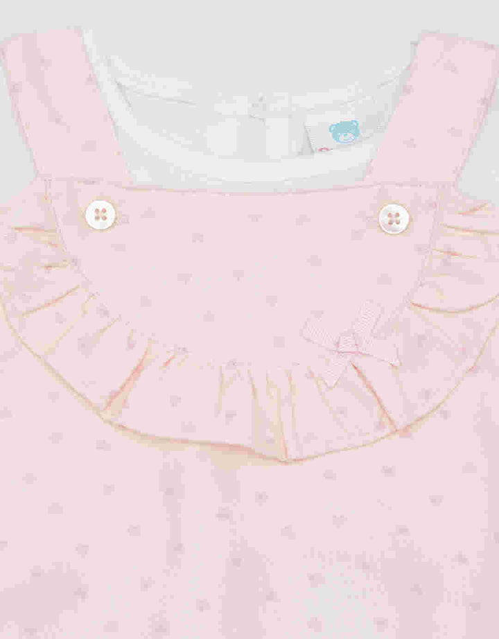 Pipiniko Heart Print Overall Set Anak Perempuan