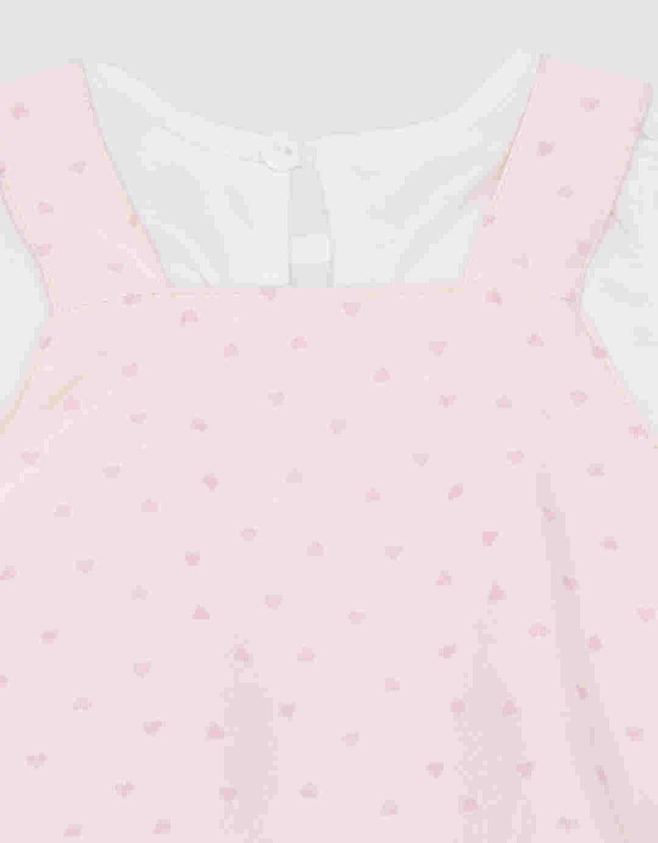 Pipiniko Heart Print Overall Set Anak Perempuan