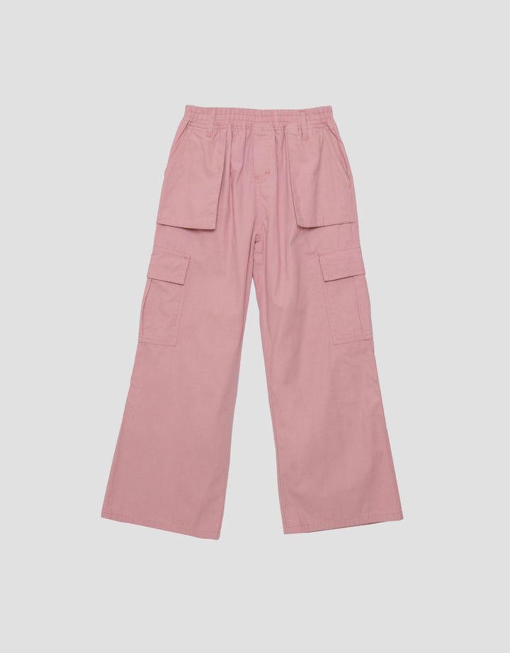 Nevada Woven Pocket Square Tempel Celana Cargo Anak Perempuan
