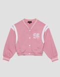 Nevada Varcity Embro Number Ribbon Jaket Bomber Anak Perempuan