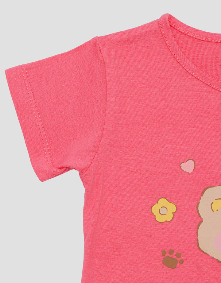 Little M Print Little Bears Kaos Bayi Perempuan