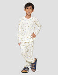 Little M  Print Animal Palm Tree Setelan Piyama Anak Laki-laki