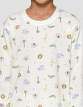 Little M  Print Animal Palm Tree Setelan Piyama Anak Laki-laki