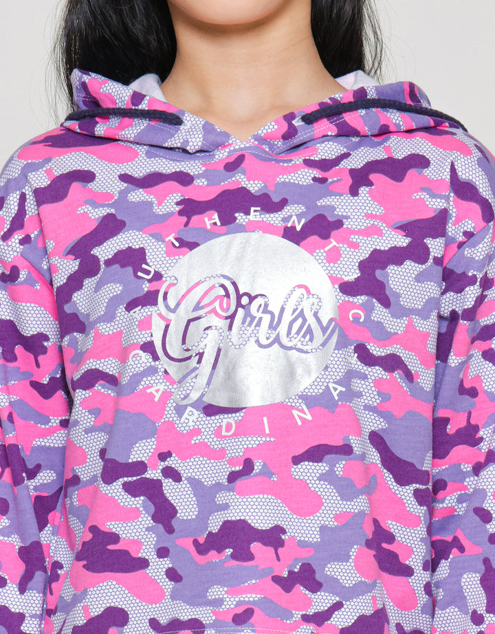 Cardinal Kids Girl Camou Hoodie Sweater Anak Perempuan