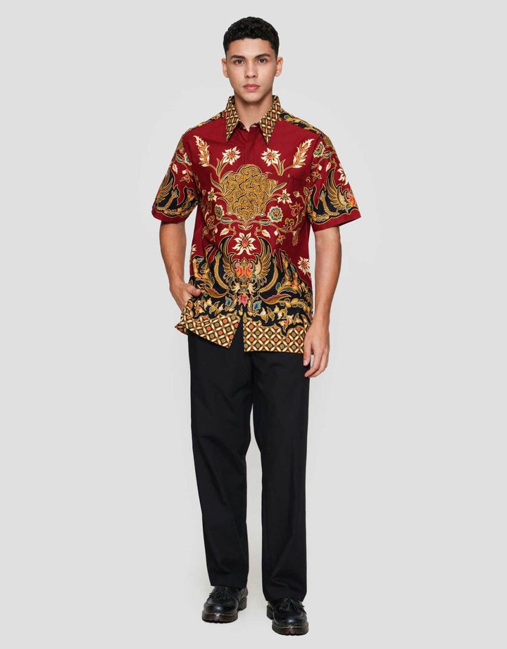 Arjuna Weda Hem Body Fit Gurdo Kemeja Batik Pria