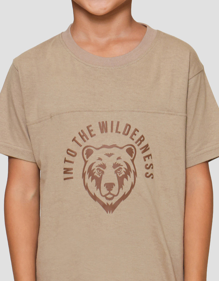 Little M In To Wilderness Bear Pakaian Setelan Anak Laki-laki