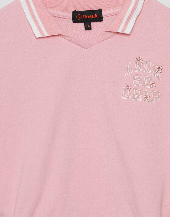 Nevada Kombinasi Look So Drip Sweater Anak Perempuan