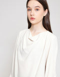 ZES Long Sleeve Blouse Drape Button On MPRWT017 MPRWT017