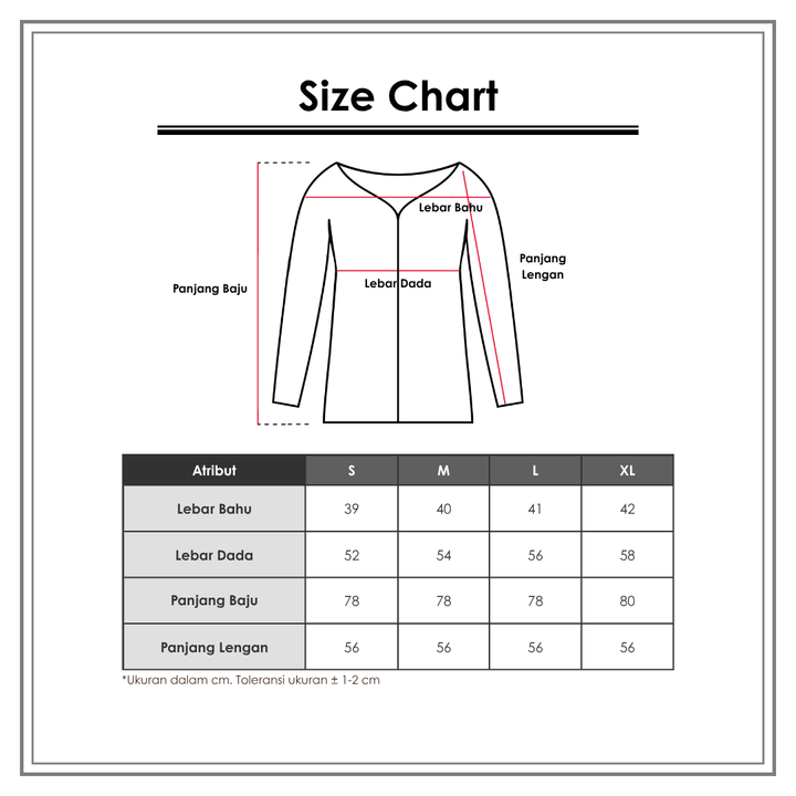 Size Chart_ANNISA_Pakaian Dalam & Baju Tidur_Tanktop