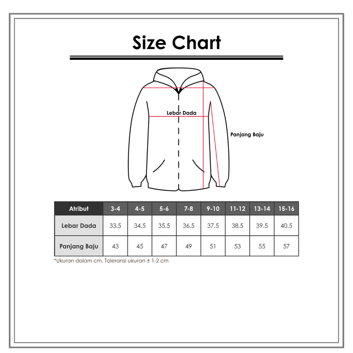 Size Chart_Character_Anak Laki-Laki_Outerwear Anak Laki-Laki_Jaket