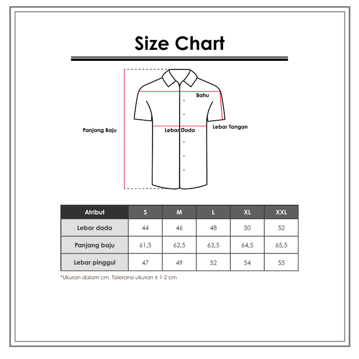 Size Chart_Connexion_Wanita_Atasan_Kemeja Casual