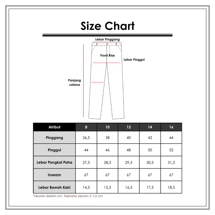 Size Chart_Connexion_Wanita_Bawahan_Cullote