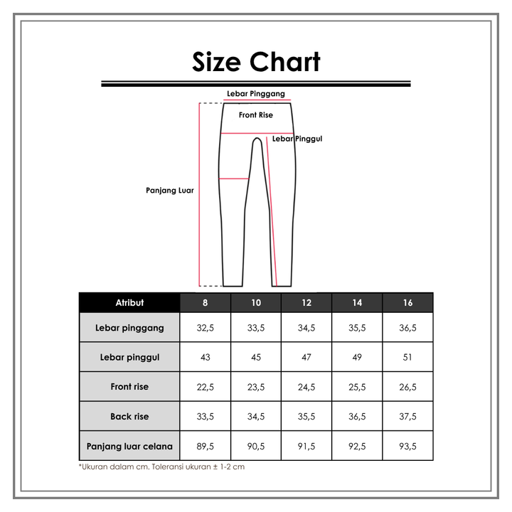 Size Chart_Connexion_Wanita_Bawahan_Legging