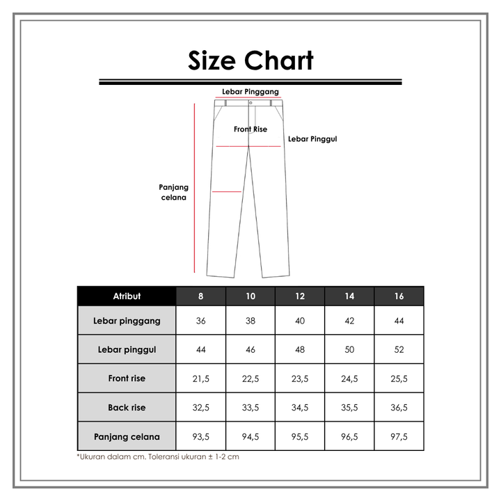 Size Chart_Connexion_Wanita_Celana Panjang