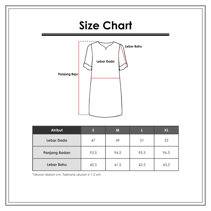 Size Chart_Disney_Wanita_Pakaian Dalam & Baju Tidur_Daster
