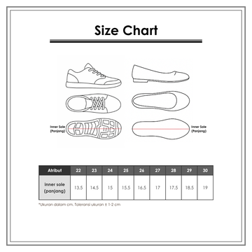 Size Chart_Little M_Wanita_Sandal Anak Laki-Laki_Flipflop