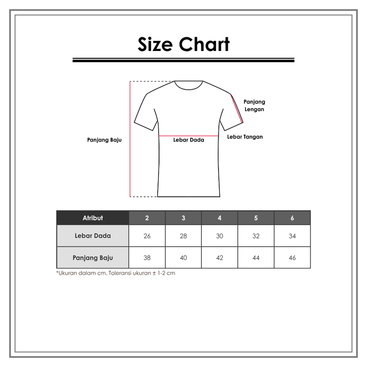 Size Chart_Little M_Wanita_Atasan Anak Perempuan_Kaos