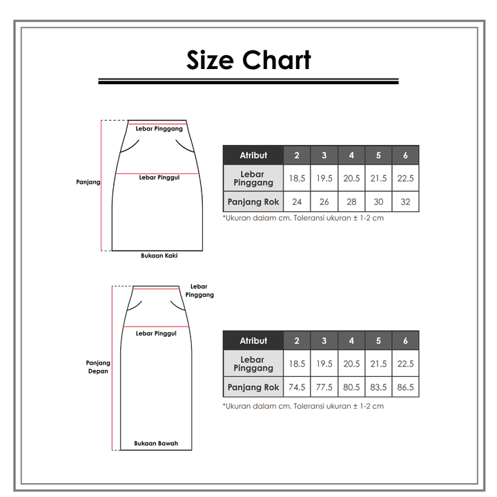 Size Chart_Little M_Wanita_Bawahan Anak Perempuan_Rok