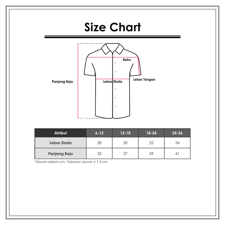 Size Chart_Little M_Wanita_Atasan Bayi_Kemeja