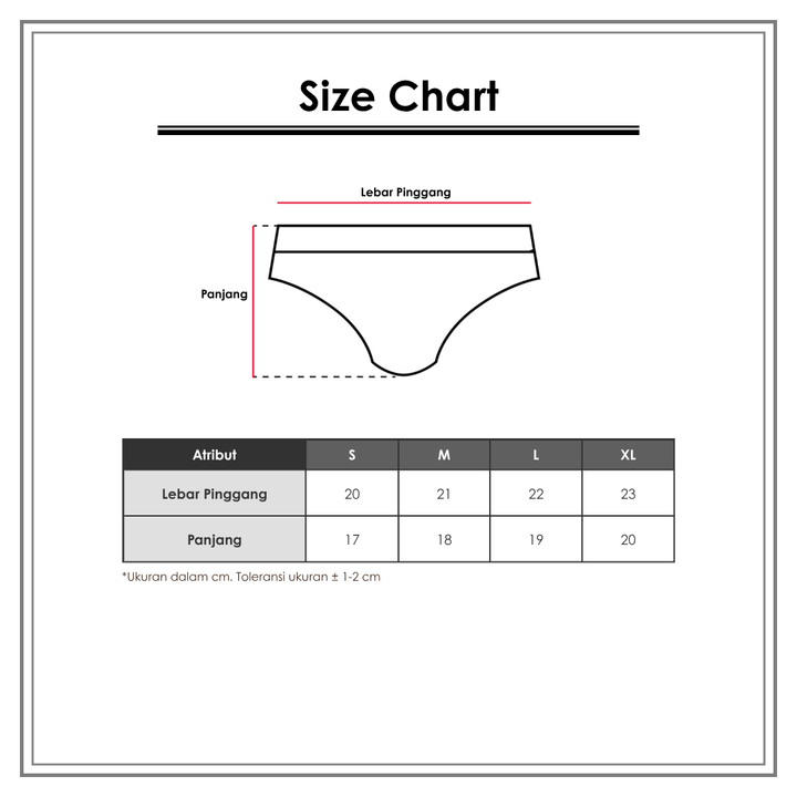 Size Chart_Nevada_Pakaian Dalam & Baju Tidur_Celana Dalam