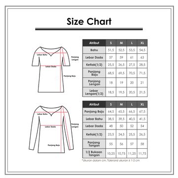 Size Chart_Nevada_Wanita_Atasan_Kemeja Casual