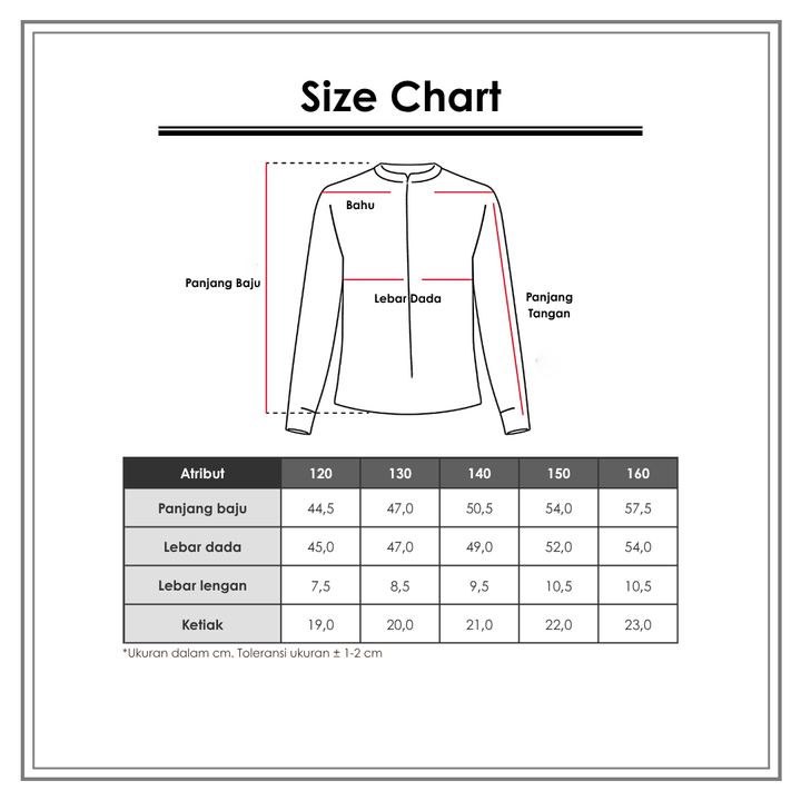 Size Chart_SUKO_Outerwear Anak Laki-Laki_Jaket Coach (UNISEX)