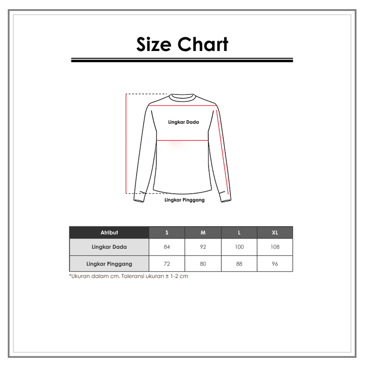 Suko Round Neck Soft Touch Kerah Bulat Lengan Panjang Kaos Pria