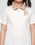 Little M Midi Dress Half Zip With Embro Anak Perempuan