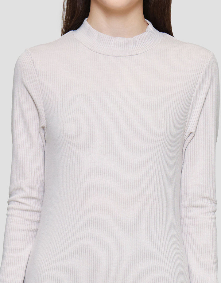 Suko Rib Long Sleeve Kaos Lengan Panjang Wanita