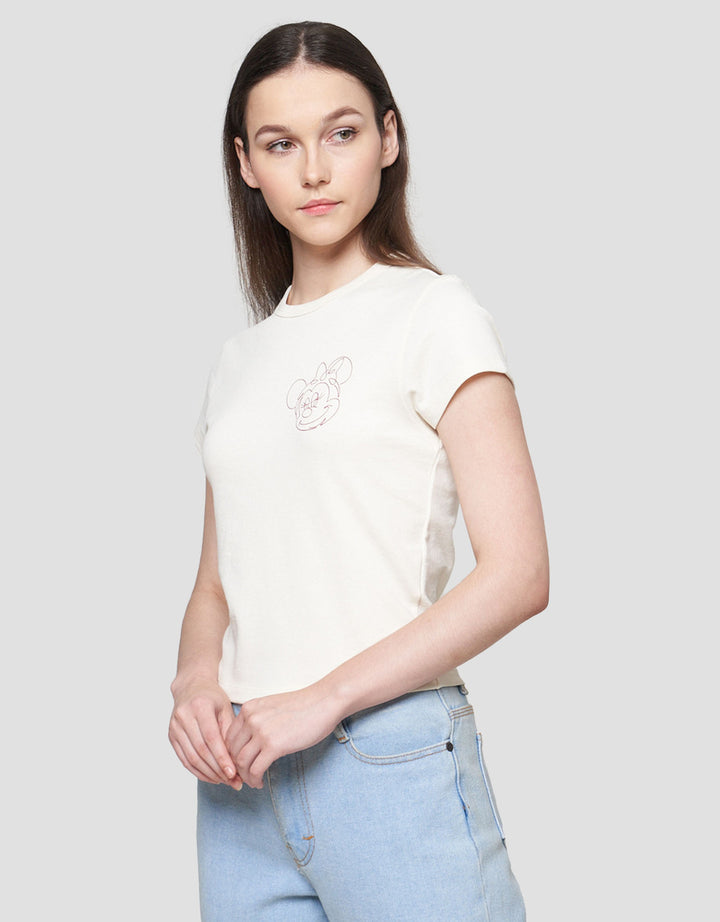 Suko Crop Graphic Kaos Wanita