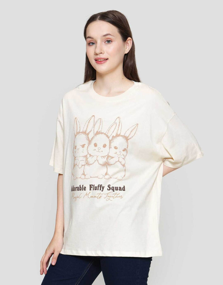 Nevada Oversize Comb Adorable Friends Kaos Lengan Pendek Wanita