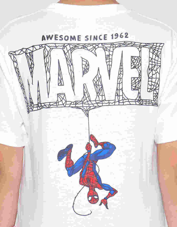 Marvel Spiderman Parasut Print Kaos Lengan Pendek Anak Laki-laki