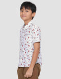 Marvel Spiderman Face Fullprint Kemeja Lengan Pendek Anak Laki-Laki
