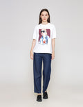 ZES Woman 2 Print Kaos Oversize Wanita CRLVT049
