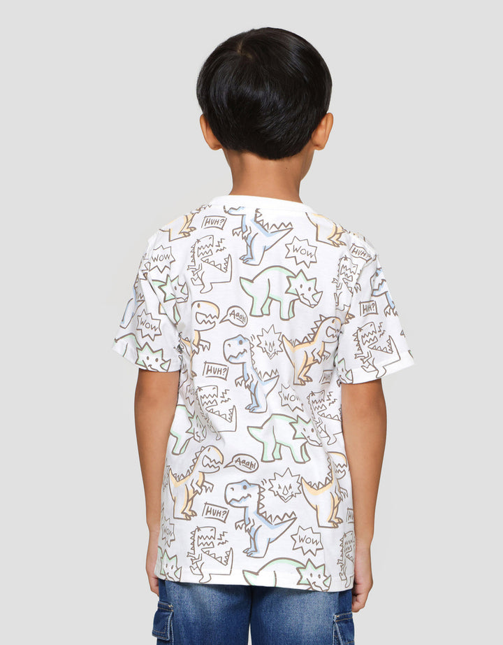 Little M Print Dino Angry Kaos Anak Laki-laki