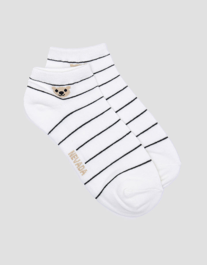 Nevada Ankle Bear Stripe Kaos Kaki Wanita