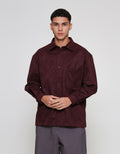 ZES Overshirt Faux Suede With Pocket Simon Kemeja Pria SIMON