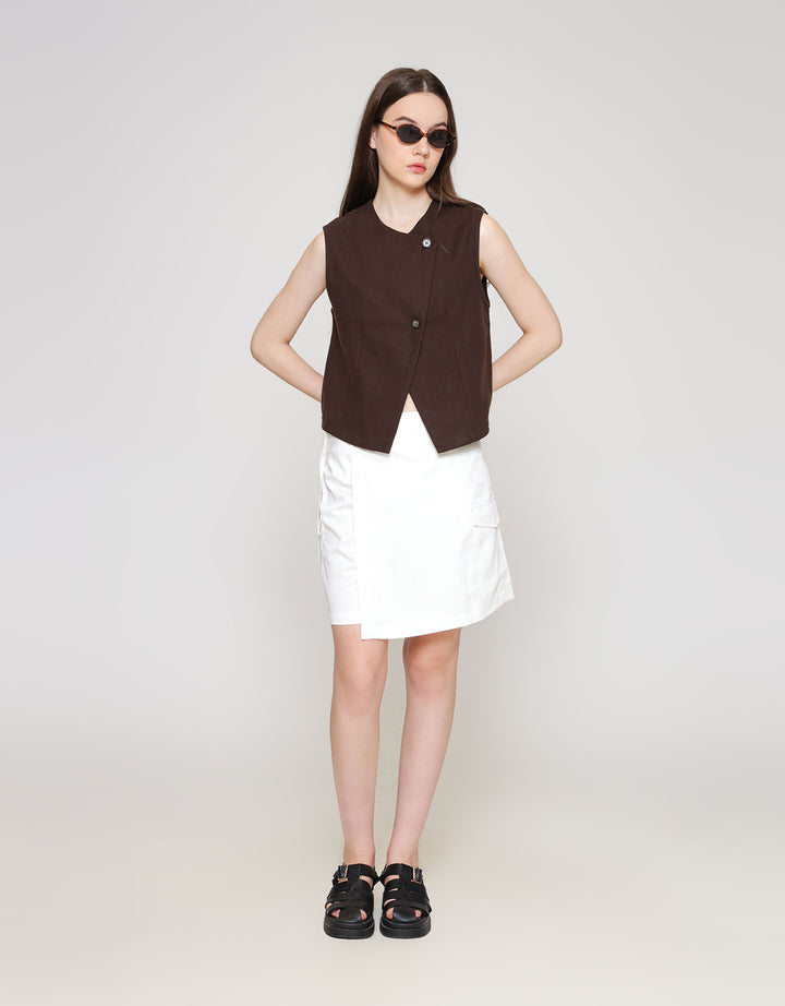 ZES Crop Sleeveless Tank Vest Wanita TSBWT017
