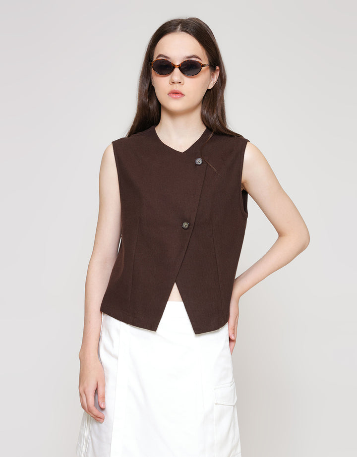ZES Crop Sleeveless Tank Vest Wanita TSBWT017