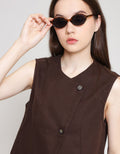 ZES Crop Sleeveless Tank Vest Wanita TSBWT017