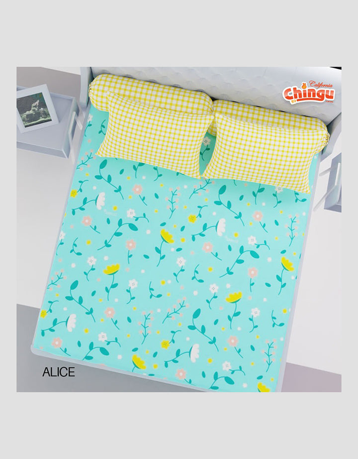 Mxm California Chingu Fitted Sheet Sprei King 105 Gsm - 180X200X20