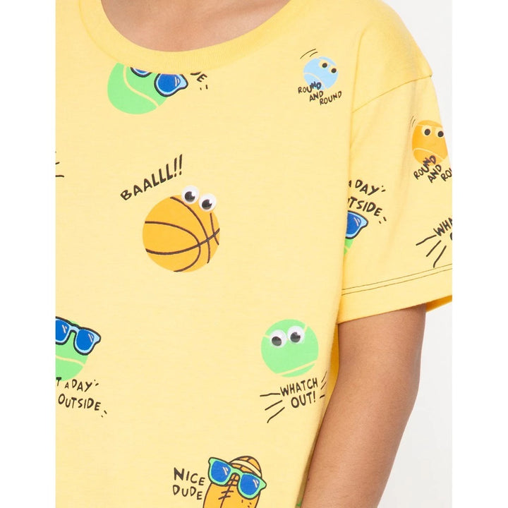 Little M T-Shirt Fullprint Soccer Ball Anak Laki-Laki
