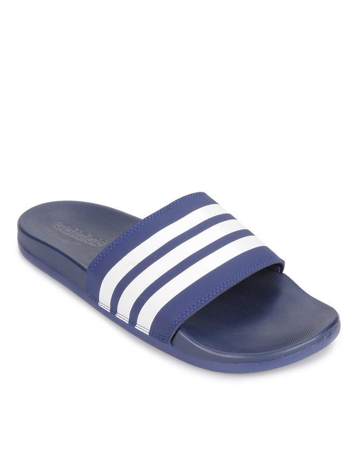 Adidas Adilette Three Stripes Comfort Blue Men's Slider Sandals