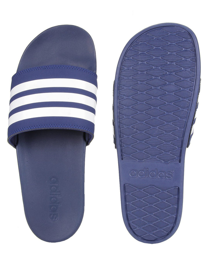 Adidas Adilette Three Stripes Comfort Blue Men's Slider Sandals