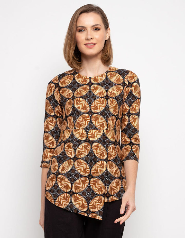 Adikusuma Batik Blouse with Kawung Stripes