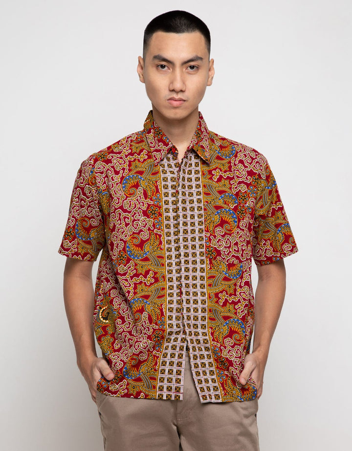 Adikusuma Cotton Batik Shirt Flower Gang-Gang 412332116