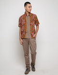 Adikusuma Cotton Batik Shirt Flower Gang-Gang 412332116